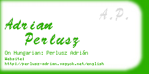 adrian perlusz business card