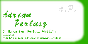 adrian perlusz business card